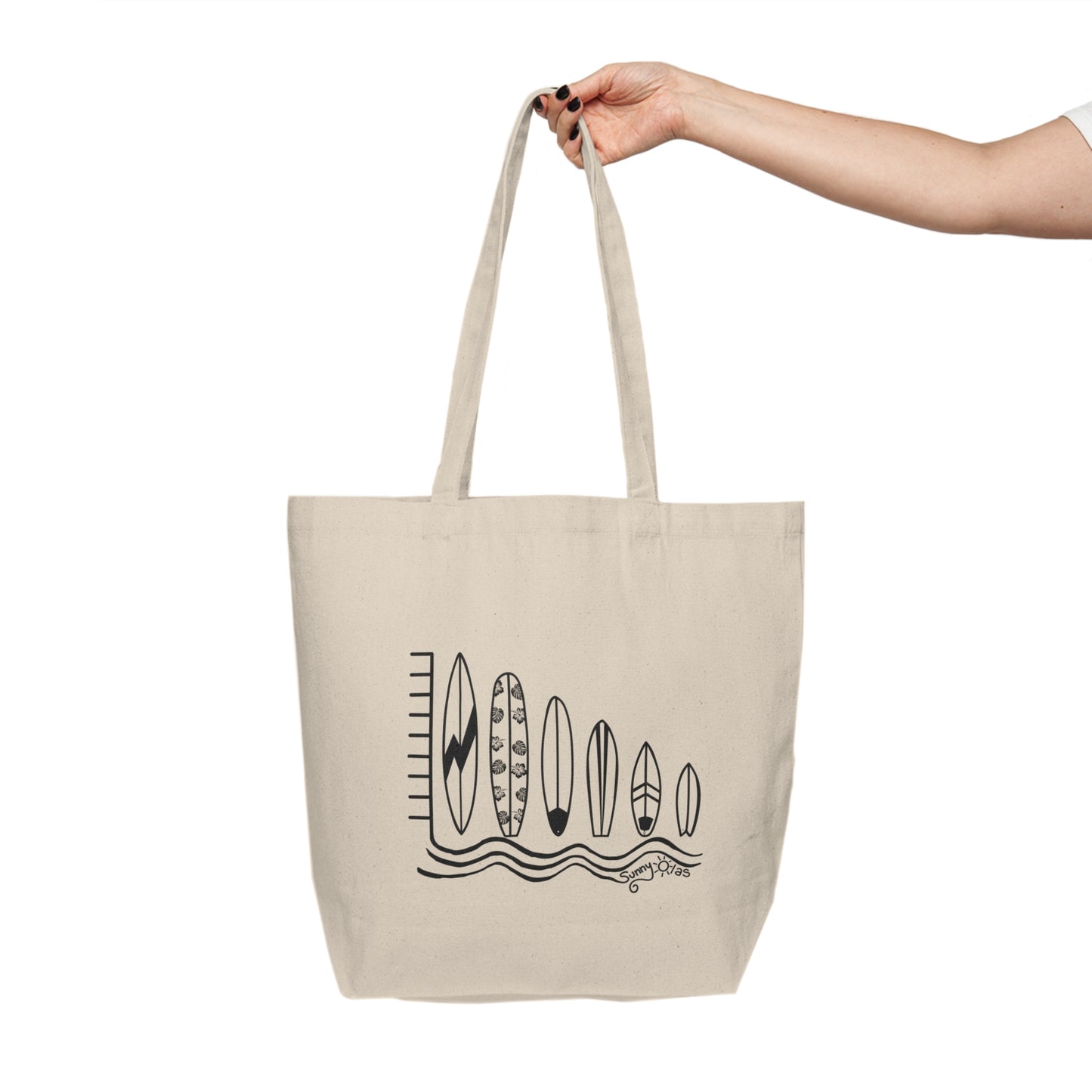 “The Lineup” Canvas Shopping Tote