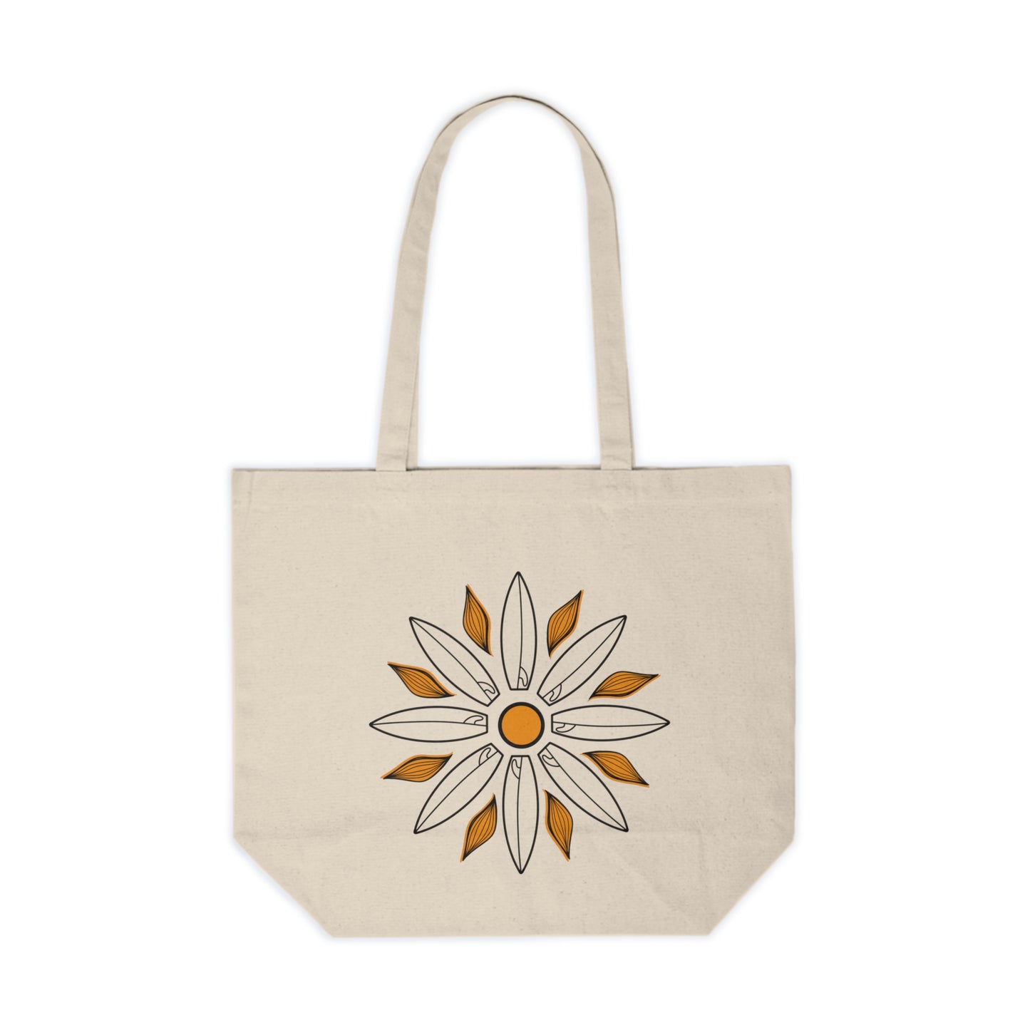 “Sunburst” Canvas Shopping Tote