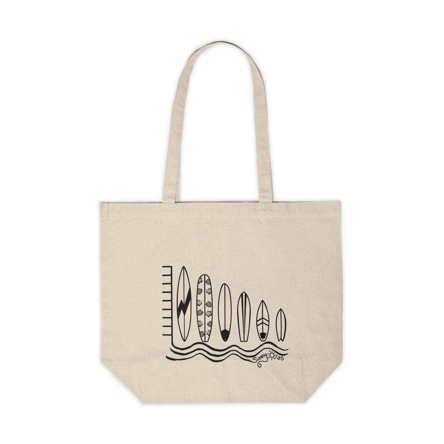 “The Lineup” Canvas Shopping Tote