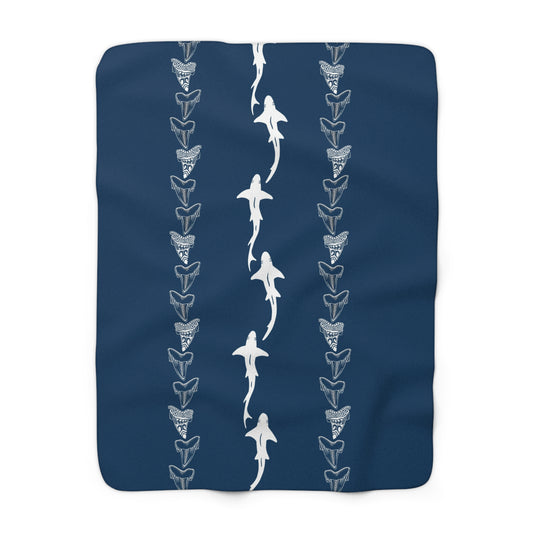 Shark Tooth Sherpa Fleece Blanket