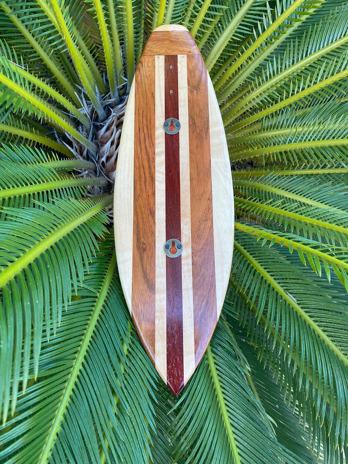 Hand shaped Hardwood Surfboard Coat Hanger