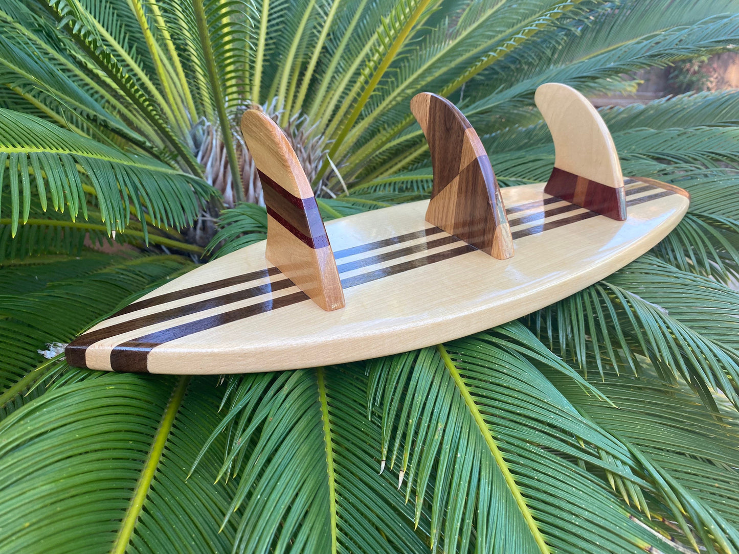 Handshaped Hardwood Surfboard Towel Rack