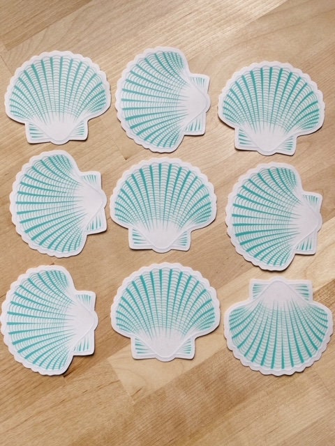 Aqua Shell Sticker