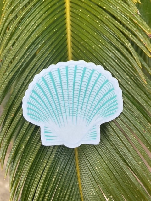 Aqua Shell Sticker