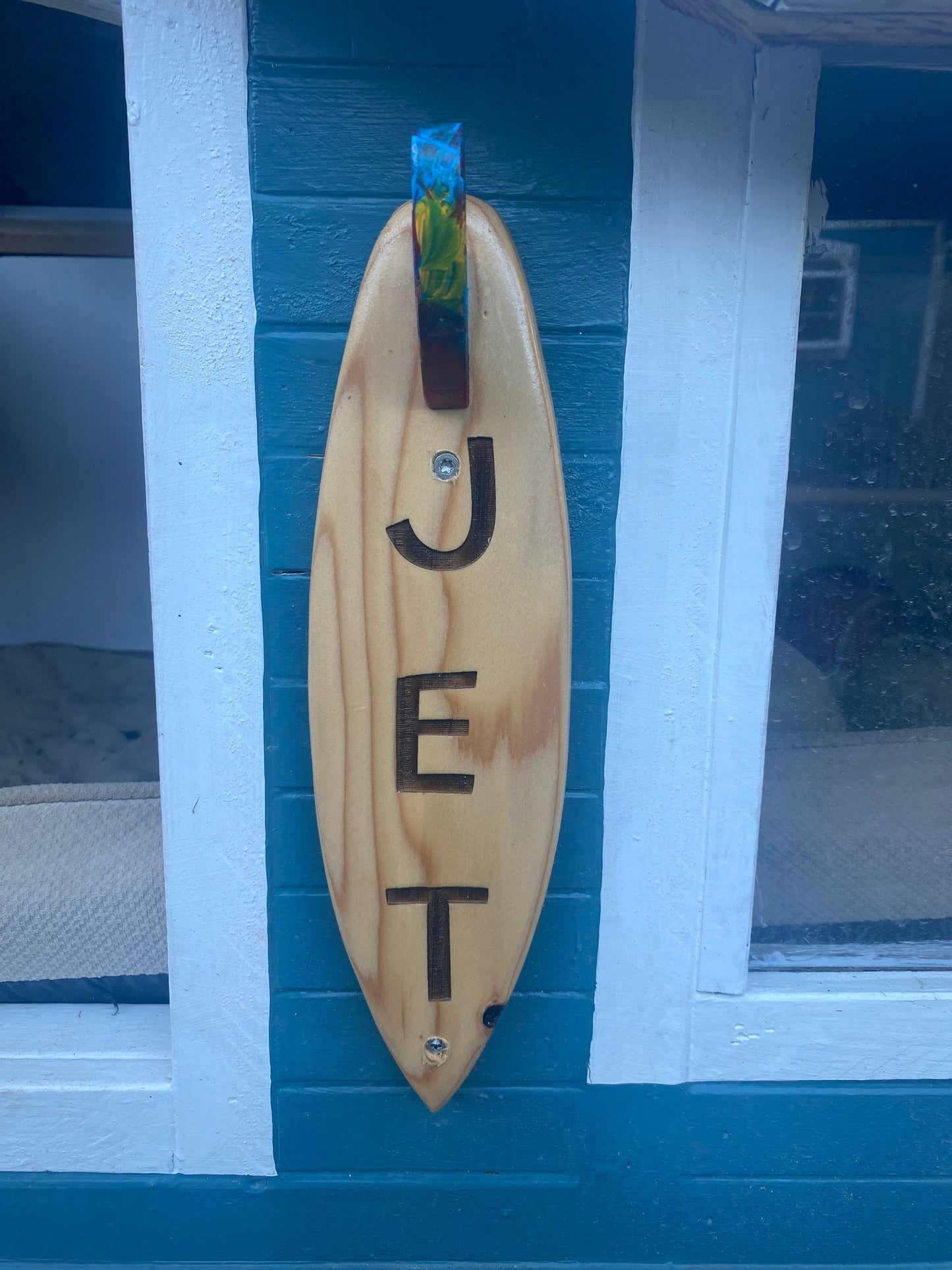 Surfboard Dog House Sign