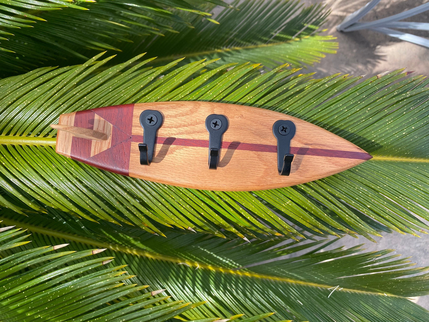 Solid Wood Mini Surfboard Accessory Hanger